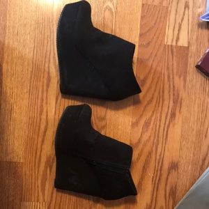 Aldo black suede wedges